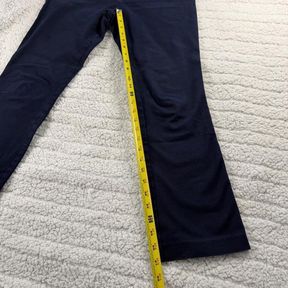 Lauren Ralph Lauren Petite Navy Blue Straight Leg Stretch Pants 4P Cotton Blend - Picture 4 of 10
